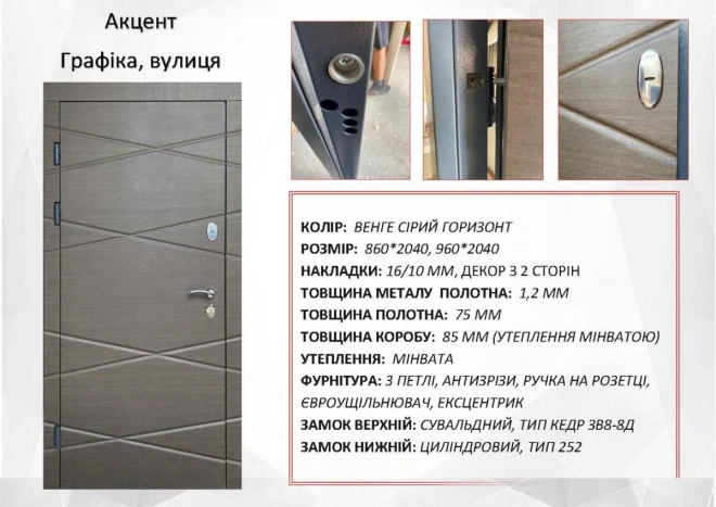 "Redfort" модель Графіка - Двері в наявності на складі