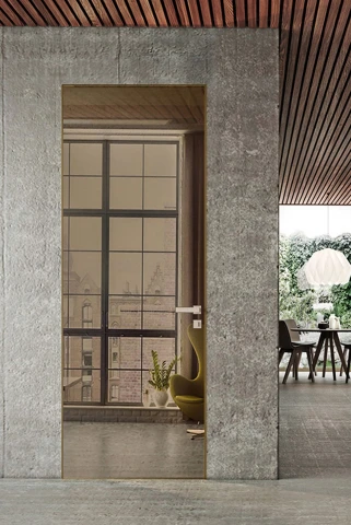 скрытая   "Invisible" Mirror Bronze - Межкомнатные двери