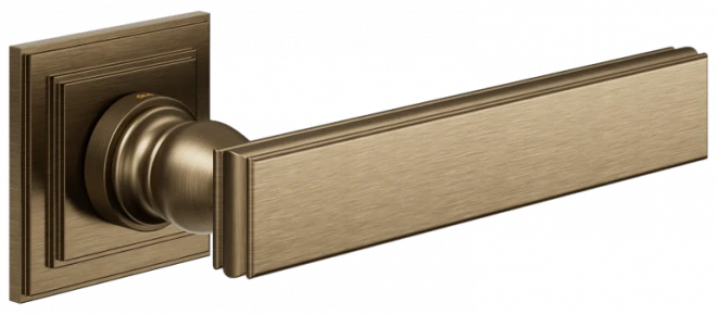 DND LUCREZIA 02 на квадратной розетке R - античное полированное золото - Ручки