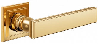 DND LUCREZIA 02 на квадратной розетке R - античное полированное золото - Ручки