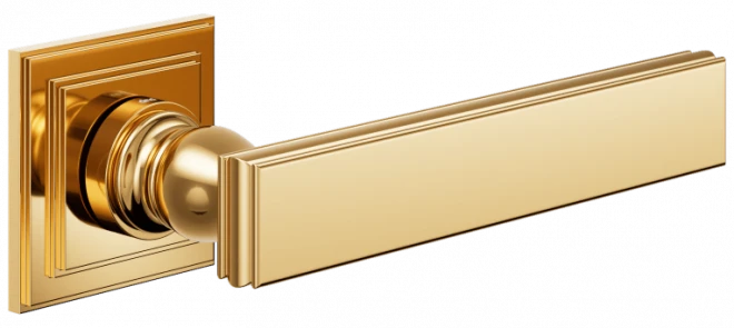 DND LUCREZIA 02 на квадратной розетке R - античное полированное золото - Ручки