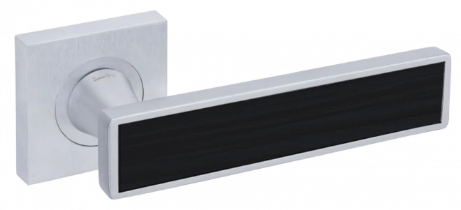 DND SoSHIC L 02 на квадратній розетці 55мм - матовий хром/чорний - Ручки