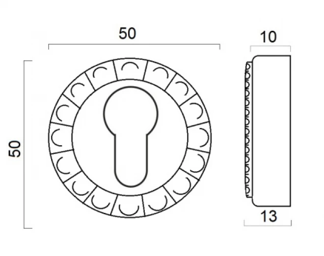 PZ FADEX D-основа N02 никель матовый - Накладки