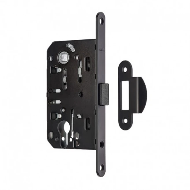 Rich-Art 410 С PZ (пластик) с отбойником - сатин - Замки / Цилиндры 