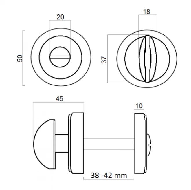 WC FADEX V-base B09 antique bronze - Overlays