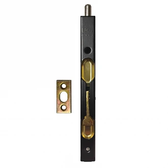 Шпингалет AGB врезной 150/16 откидной - черный - Фурнитура