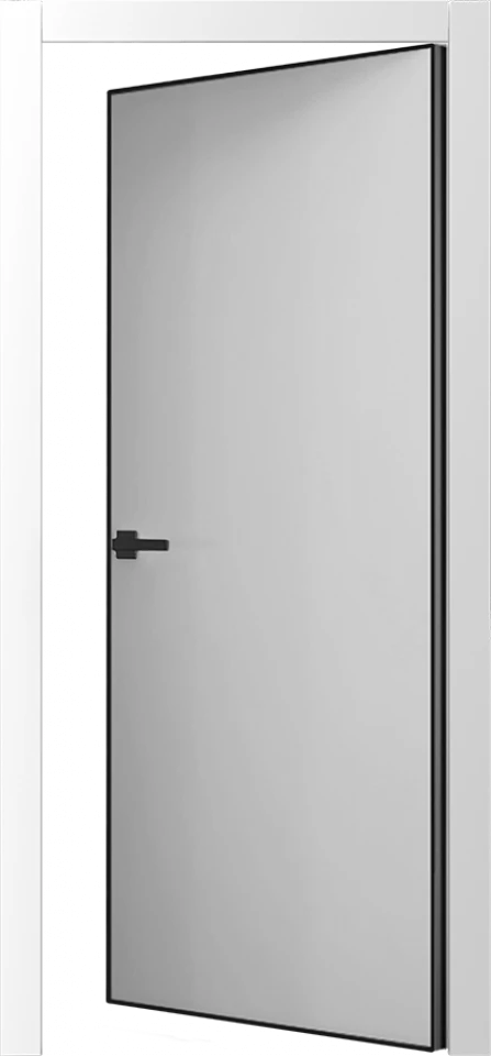 Avangard A1 з чорним алюмінієвим торцем внутрішнє відкривання Inside - Міжкімнатні двері