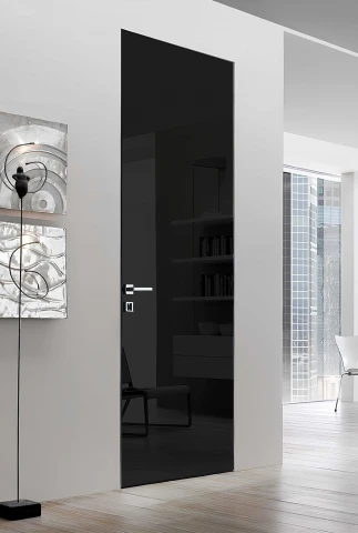 Invisible Mirror CXL стекло Лакобель черный - Межкомнатные двери