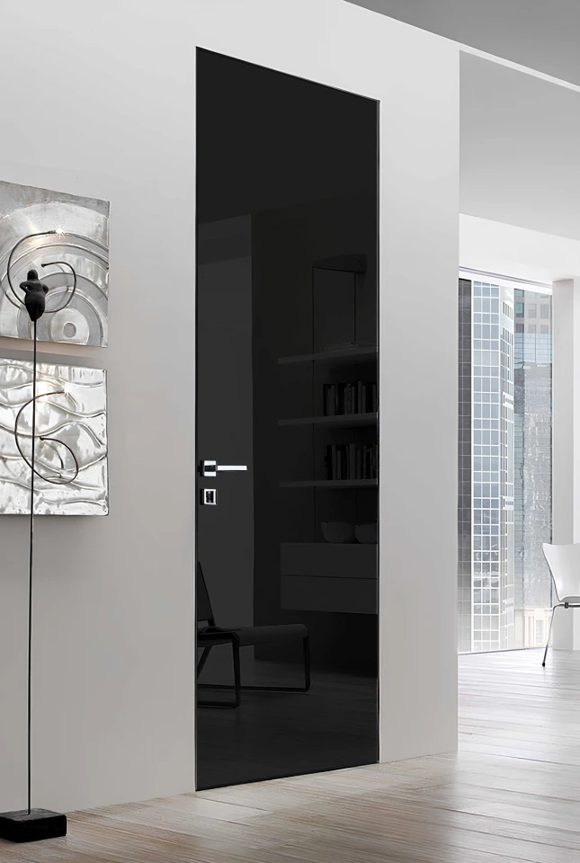 Invisible Mirror CXL стекло Лакобель черный - Межкомнатные двери